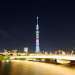 東京スカイツリー「ウォーリーをさがせ」桜橋より