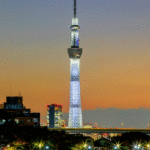 ［GIF］11月の東京スカイツリー「白色のライティング」 葛飾区 中川より