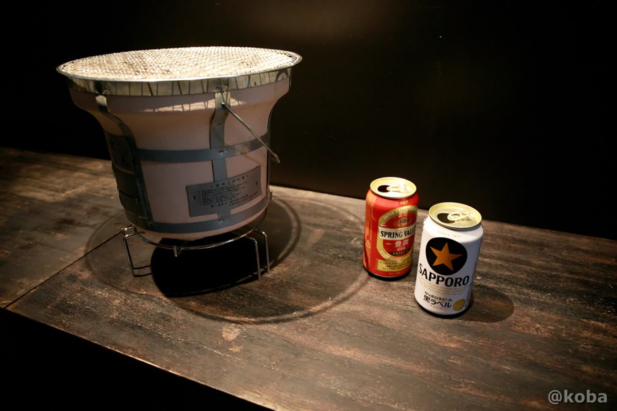 おうち焼肉 七輪と缶ビール（キリンスプルングバレー、サッポロ黒ラベル）｜こばフォトブログ