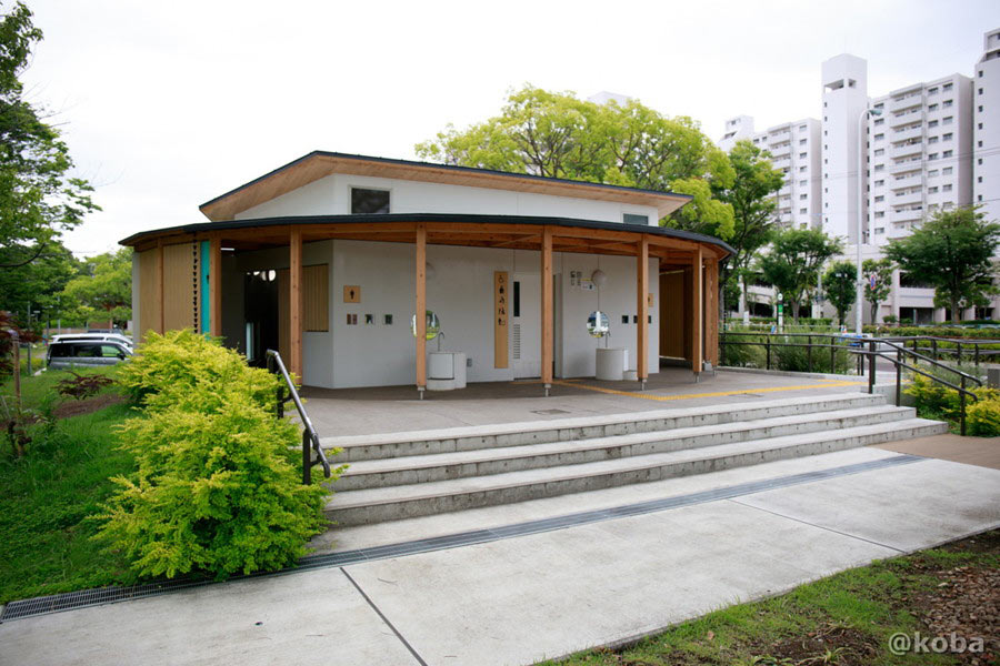 リニューアルされて綺麗になった公園の公衆トイレ