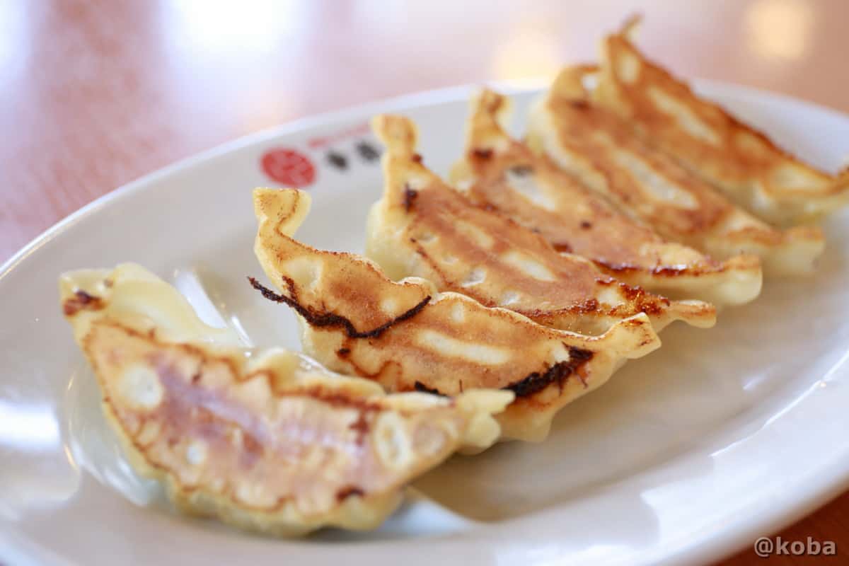 綺麗な焼き色がついた熱々の焼き餃子