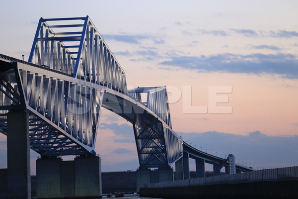 a0018_東京ゲートブリッジ 夕陽 若洲海浜公園