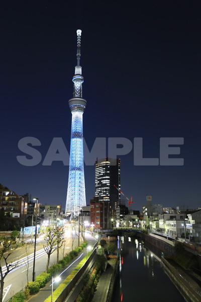 a0026_東京スカイツリー  TOKYO SKYTREE 夜景 歩道橋より