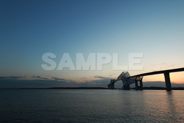 a0016_東京ゲートブリッジ 夕陽 若洲海浜公園