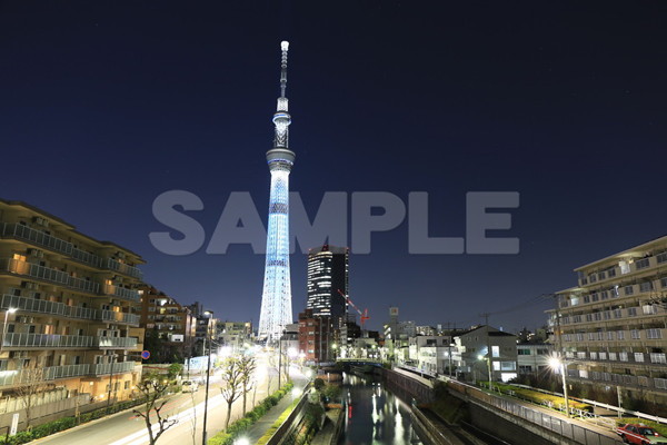 a0025_東京スカイツリー  TOKYO SKYTREE 夜景 歩道橋より