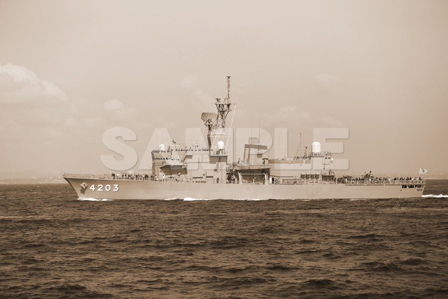 a0080_観艦式 「4203 てんりゅう」 セピア,船,護衛艦,日本