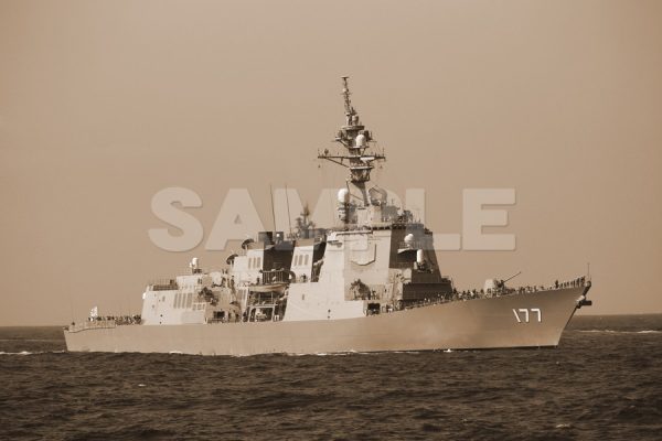 a0086_観艦式 「177あたご」#02 セピア,船,護衛艦,日本