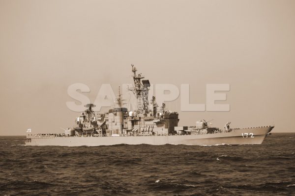 a0092_観艦式 「172しまかぜ」 セピア,船,護衛艦,日本