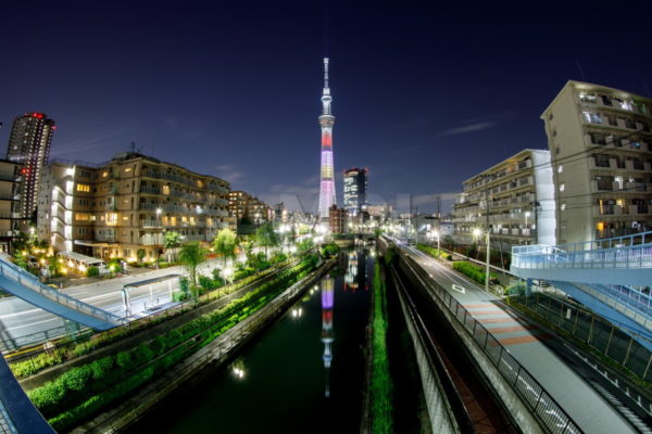 柳島歩道橋 スカイツリー