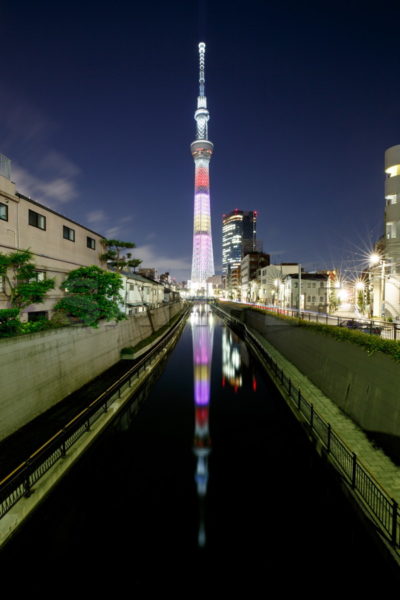 十間橋 逆さツリー スカイツリー