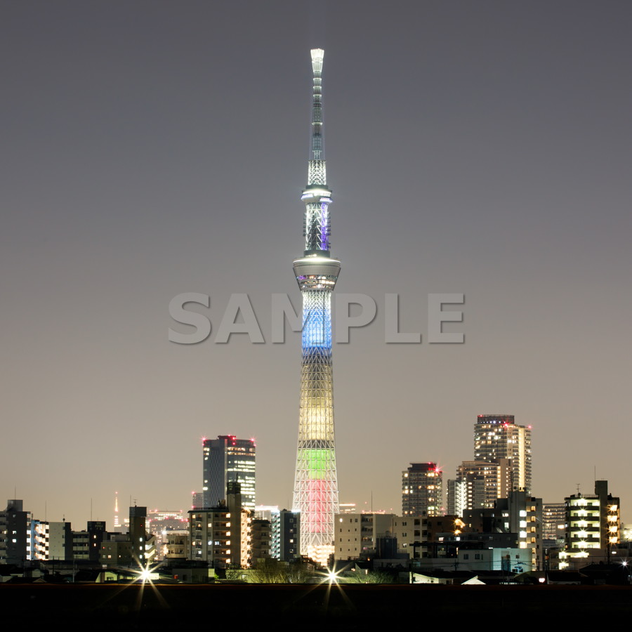 葛飾区 四ツ木 よつぎ スカイツリー Tokyo skytree オリンピック 夜景 無料 画像 フリー素材