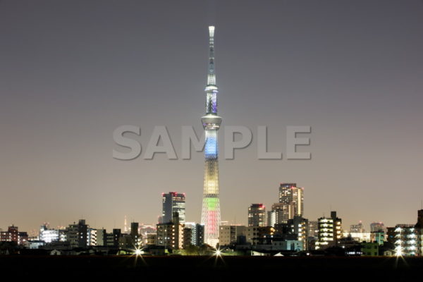 葛飾区 四ツ木 よつぎ スカイツリー Tokyo skytree オリンピック 夜景 無料 画像 フリー素材