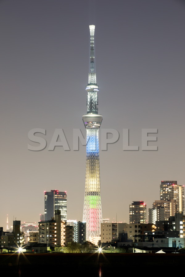 葛飾区 四ツ木 よつぎ スカイツリー Tokyo skytree オリンピック 夜景 無料 画像 フリー素材