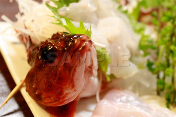 カサゴ刺身 魚介 和食料理 japanese food